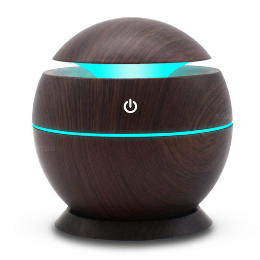 USB Aroma Humidifier Aromatherapy Wood Grain 7 Color LED Lights Electric Aromatherapy Essential Oil Aroma Diffuser 130ml humidif